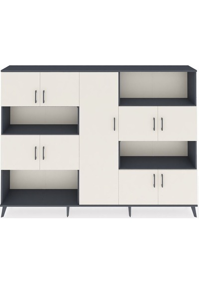 Arges Dolap 10 Raflı 9 Kapaklı 220x30x163 Antrasit-aytaşı/antrasit Aytası/antrasıt - Antrasıt Arges Dolap 10 Raflı 9 Kapaklı 220x30x163 Antrasit-aytaşı/antrasit Aytası/antrasıt - Antrasıt