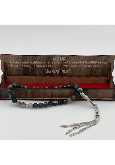 Lapis Lazuli Taşlı Erkek Tesbih Özel Ahşap Kutulu Hediyelik Tesbih Şık Erkek Hediyesi Tb24 19379273
