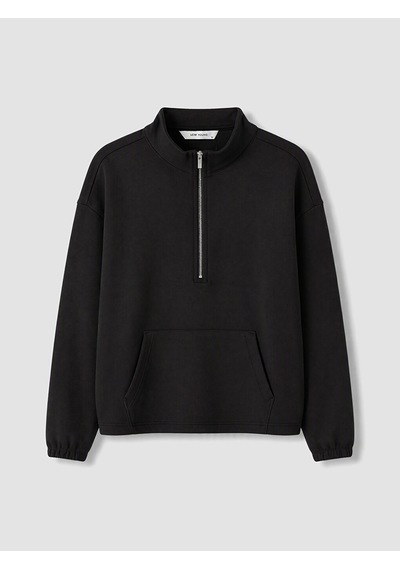Lcw Young Siyah Oversize Soft Touch Kadın Pijama Üst