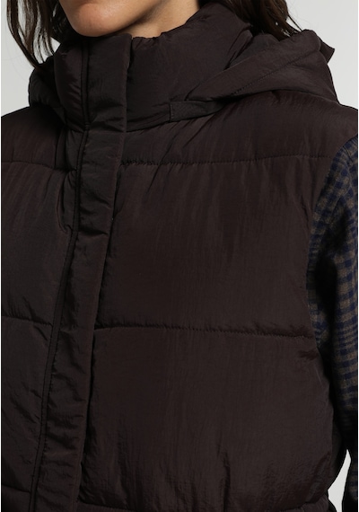 Colin's Colins Regular Fit Kapüşonlu Fermuarlı Astarlı Suya Dayanıklı Kadın Mor Yelek Cl1080803 Q1.v1 Dpl Dark Plum