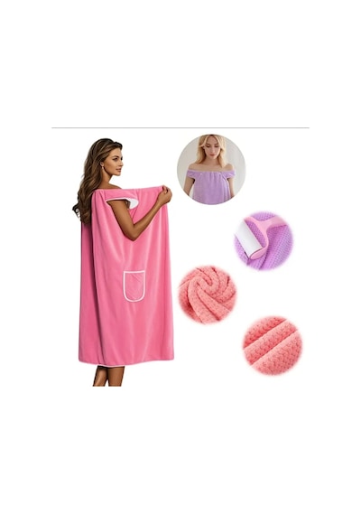 Guangzhou 1 Adet Yumuşak Ve Emici Ananas Baskılı Bornoz Mikrofiber Large L Mor