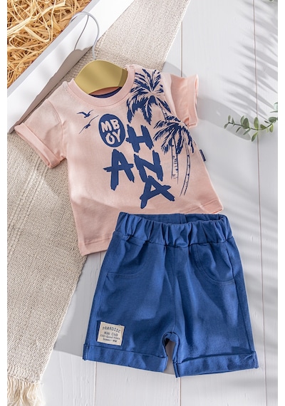 Baby Summer Temalı Yazlık Şortlu Erkek Bebek Takım 001
