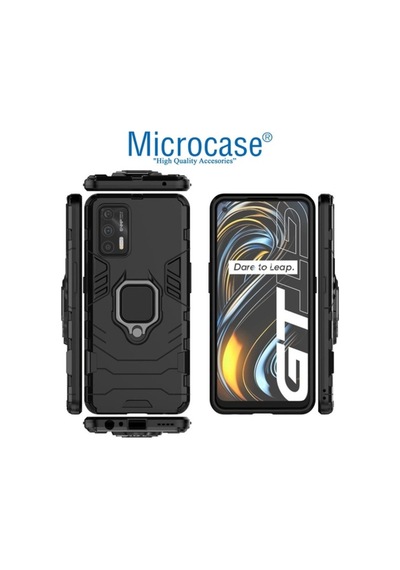 Microcase Realme Gt 5G Batman Yüzüklü Armor Kilif - Siyah 538236247