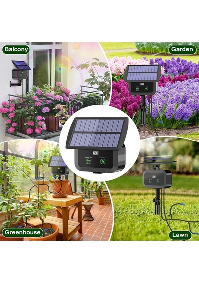 Lcd Ekran Güneş Damla Sulama Sistemi Kiti, 30 Çalışma Modu Ve 10 Sulama Aralığı Güneş Enerjili Damla Sulama Ki