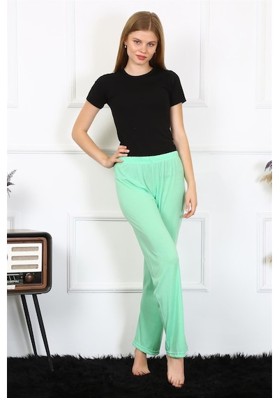 Akbeniz Kadın Pamuklu Tek Alt Pijama 27496 - L Fıstık Yeşili