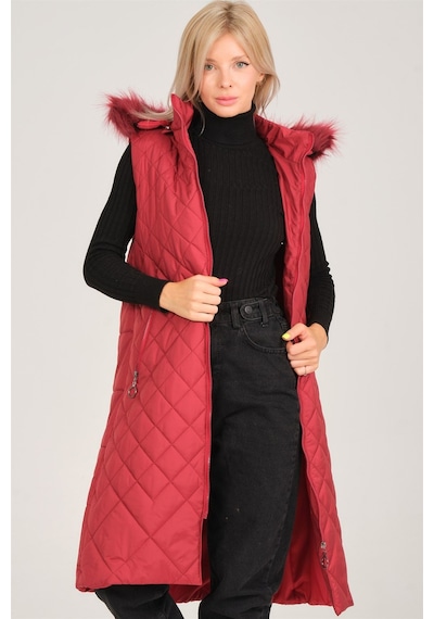 Z6718 Dewberry Bayan Yelek-bordo Bordo