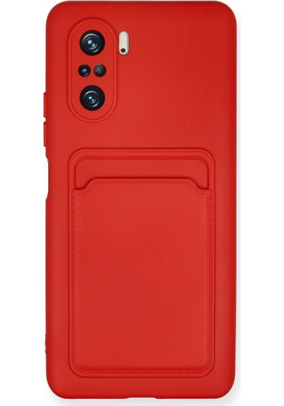 Xiaomi Poco F3 Uyumlu Kılıf Kelvin Kartvizitli Silikon - Kırmızı