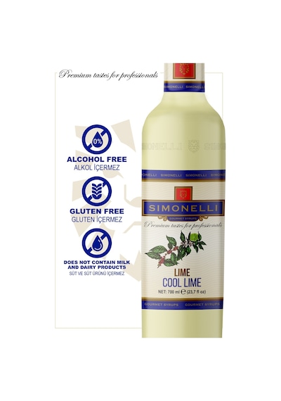 Simoenlli Kahve Şurubu Cool Drop Lime 700 ML + Pompa Simonelli
