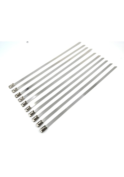 10 Adet 4,6mm 37cm Paslanmaz Çelik Kablo Bağı 10 Adet