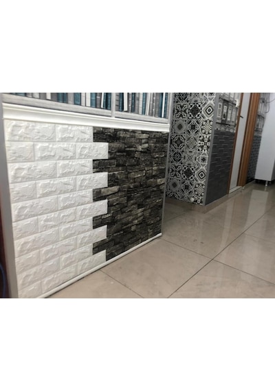 Nw60 Gri Taş Desen Kendinden Yapışkanlı Duvar Paneli (516129797)