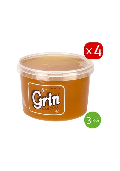 Grin Ekolojik Jel Arap Sabunu Ayçiçek Yağlı Macun Formunda Sabun 4 x 3 KG