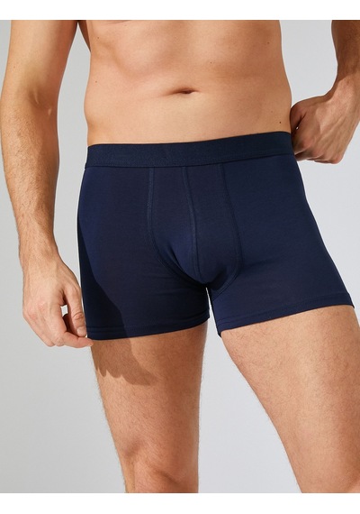 Koton 2'Li Boxer Pamuklu Desenli Saks Desenli 3Wlm90065Mk 3Wlm90065Mk9D6 Saks Mavisi
