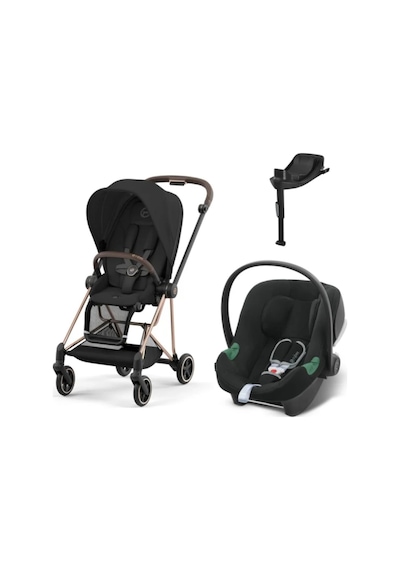 Mios Travel Sistem Rosegold Sephia Black & Aton Bazalı Volcano Black