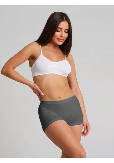 Mistirik Moncorno Model Iz Yapmayan Sıkılaştırıcı Comfort Seamless Spor Boxer Koyu Gri Renk Koyu Gri