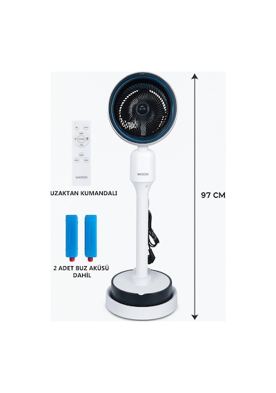 Weston Ws-60w Buharlı Uzaktan Kumandalı Ayaklı Vantilatör