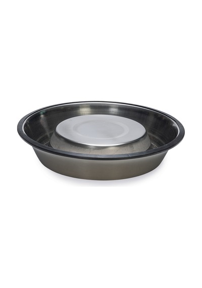 Beeztees Köpek Mama Su Kabı, Paslanmaz Çelik, Kaymaz, 22cm, 1,6l