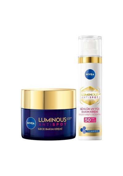 Nıvea Luminous630 Leke Karşıtı Gündüz Yüz Kremi 40ml Ve Luminous630 Leke Karşıtı Gece Kremi 50ml Sku: Zeus8690010506283