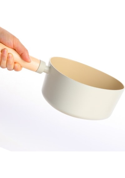 Neoflam Fika Apex Seramik Kaplama İndüksiyonlu Sos Tenceresi 18 Cm - Bej