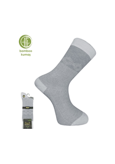 Bambu Erkek Çorabı - Tumaniş - Gri 17104-r6 Çok Renkli