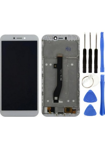 General Mobile Gm 8 Go Uyumlu Çıtalı Servis Lcd Ekran Dokunmatik Beyaz + Tamir Seti