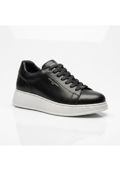 Komcero Bağcıklı Kalın Taban Sade Model Erkek Hakiki Deri Günlük Sneaker Ayakkabı K1372-2225 Siyah - Beyaz Komcero Bağcıklı Kalın Taban Sade Model Erkek Hakiki Deri Günlük Sneaker Ayakkabı K1372-2225 Siyah - Beyaz