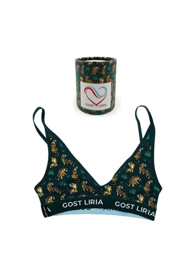 Gost Liria - Tiger Desenli Kadın Bralet Yeşil