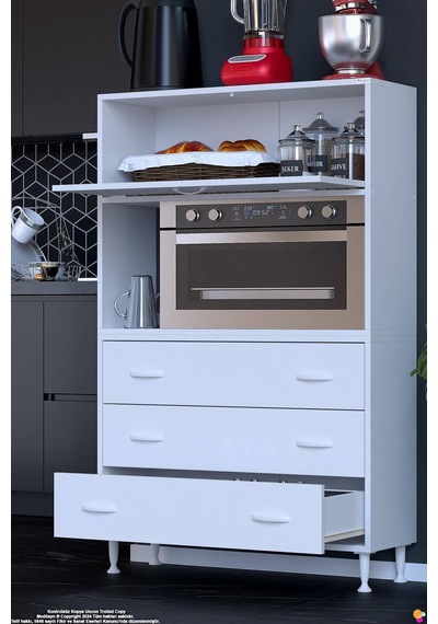 Nola 90 Cm Fırın Dolabı Üstü Kapaklı 3 Çekmeceli Çok Amaçlı Mutfak Kiler Banyo Dolabı 90x150x32 Cm Beyaz Nola 90 Cm Fırın Dolabı Üstü Kapaklı 3 Çekmeceli Çok Amaçlı Mutfak Kiler Banyo Dolabı 90x150x32 Cm Beyaz