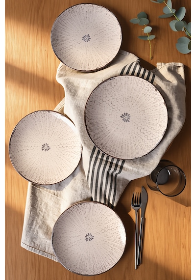 Keramika Forest Line Deep Pasta Tabağı 20 Cm 4 Adet 23444 Çok renkli