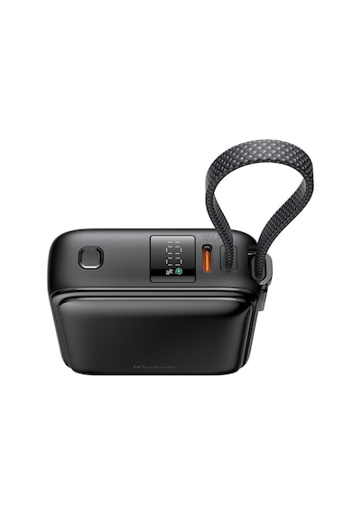 Mcdodo Mc-2550 10000mah 22.5w Dahili Kablolu Mini Powerbank Siyah