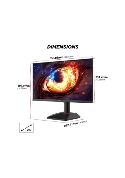 G2511e 24.5 İnç Monitör, 320hz E-spor Monitörü, Ips Fhd 1080p, Adaptive-sync, 2x Hdmı 2.0 + Dp 1.4,%99 Srgb, Profes