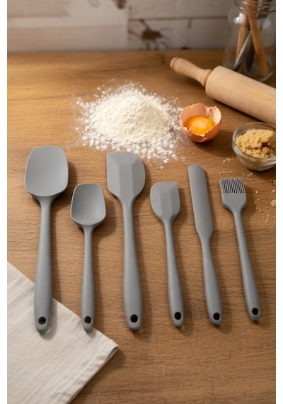 6'lı Gri Silikon Spatula Seti Isıya Dayanıklı Pasta Kek Hamur Kazıyıcı Ve Silikon Fırça Seti Yapışmaz Tencere Tava Uyumlu Mutfak Gereçleri Gri Gri 6'lı Gri Silikon Spatula Seti Isıya Dayanıklı Pasta Kek Hamur Kazıyıcı Ve Silikon Fırça Seti Yapışmaz Tencere Tava Uyumlu Mutfak Gereçleri Gri Gri