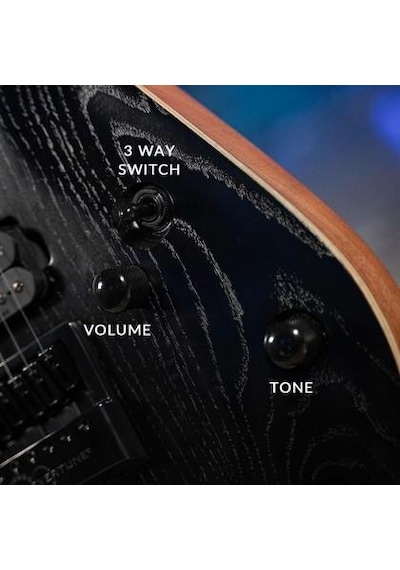 Cort Kx700 Evertune Opbk Elektro Gitar Open Pore Siyah - Evertune Köprü