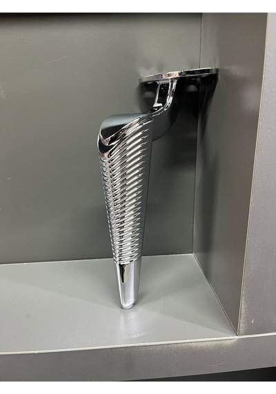 Side Metal Ayak 25 Cm Krom Koltuk Dolap Komidin Şifonyer Modern Tv Ünite Modern Mobilya Puf Gümüş