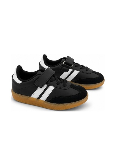 Black Flex Cırtlı Çocuk Sneaker Ayakkabı 26-30 Siyah