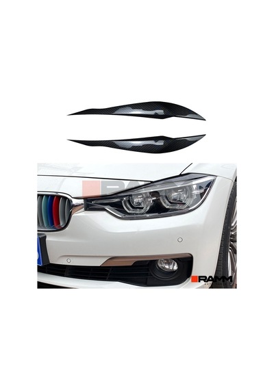 Bmw F30 Far Kaşı Sağ + Sol - Parlak Karbon