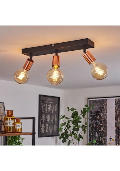 Riolıght Modern2 Siyah2 3xe27 Duylu Mafsallı Hareketli Başlık Glop Ampul Hariç Metal Spot Avize Siyah