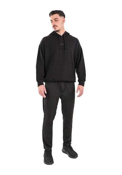 Musclecloth Elite Oversize Kapüşonlu Sweatshirt Siyah Siyah