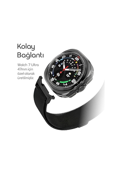Samsung İle Uyumlu Galaxy Watch 7 Ultra 47mm İçin Milano Loop Metal Hasırlı Kordon Manyetik Yapılı Hafif Tasarımlı Bileğe Göre Ayarlanabilen Deformasyona Dayanıklı Paslanmaz Kayış Çok Renkli Samsung İle Uyumlu Galaxy Watch 7 Ultra 47mm İçin Milano Loop Metal Hasırlı Kordon Manyetik Yapılı Hafif Tasarımlı Bileğe Göre Ayarlanabilen Deformasyona Dayanıklı Paslanmaz Kayış Çok Renkli
