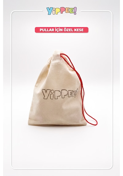 Çocuk Tombala Karma Temalı Ham Bez Kese 8 Tabla 40 Pul 60 Parça