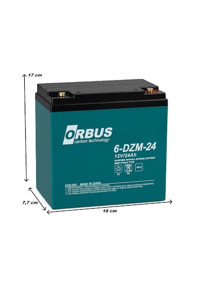 Orbus 12v 24 Ah Elektrikli Bisiklet Aküsü 5'li Set