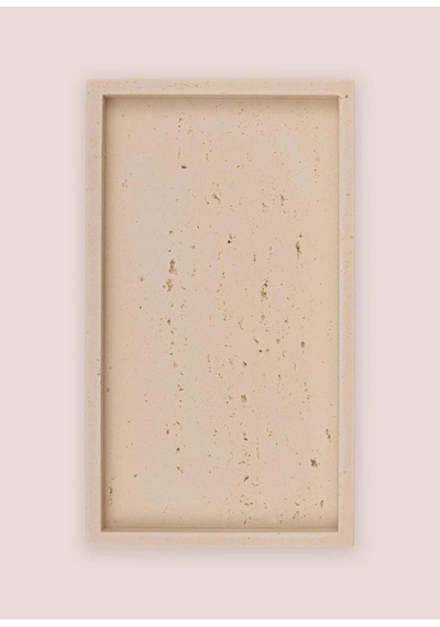 The Mia Travertine Banyo Tepsisi Bej 28x16x3 Cm Çok renkli