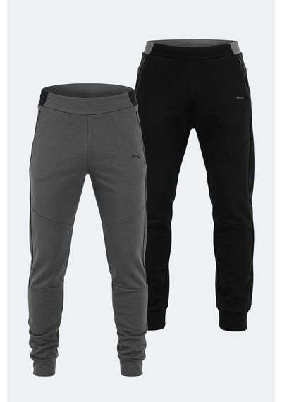 Slazenger Vessel 2 Li Set Erkek Eşofman Altı Siyah - Koyu Gri