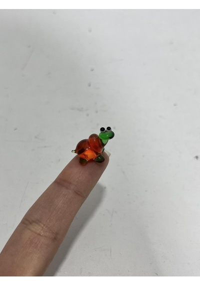 El Yapımı Mini Murano Cam Kaplumbağa Biblo A160-06