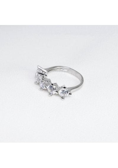 Brezza Lusso Jewelry Gümüş Zirkon Beştaş Bayan Yüzük
