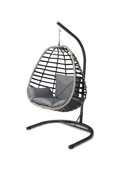Tu Tienda Rattan Tek Kişilik Bahçe Balkon Ev Salıncağı,antrasit Gri