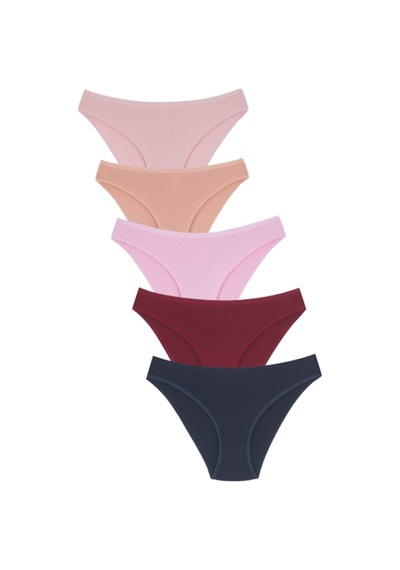 New Lilla 1001 Kadın 5'Lı Günlük Slip Külot (549351466) Çok Renkli