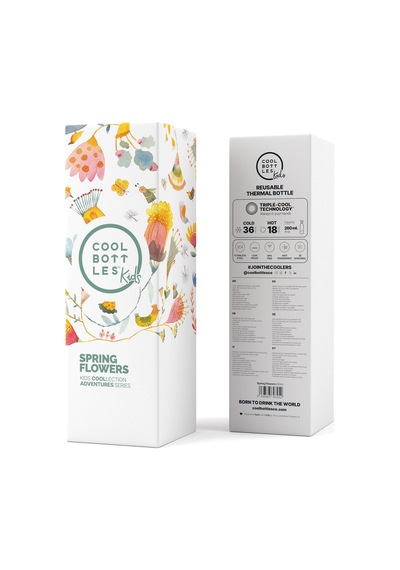 Cool Bottles The Kids Bottle Spring Flowers Pipetli Termos Suluk Çok Renkli