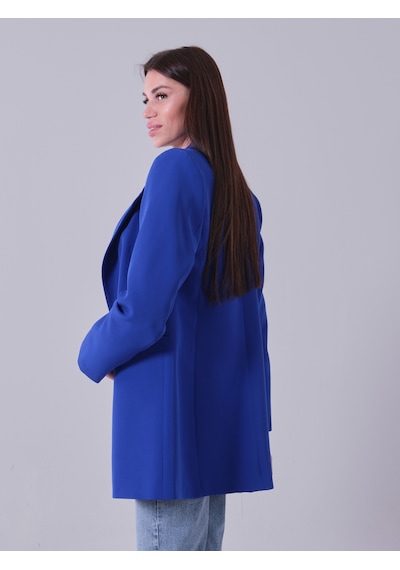 Feminist Saks Zebra Astar Detaylı Krep Blazer Ceket 01051201.26