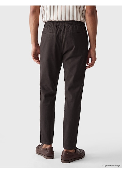 Lcw Vision Kahverengi Regular Fit Keten Görünümlü Erkek Pantolon