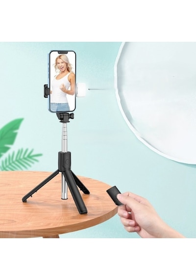 Uzaktan Kumandalı Tripod Özellikli Selfie Çubuğu